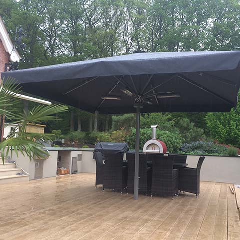 Knooppunt uitbarsting naam Giant Umbrella Systems | Aztec Umbrella Systems Ltd | Hampshire, UK