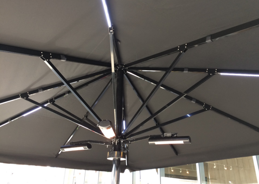 Aztec Parasols offer all year round weather protection for the hospitality sector