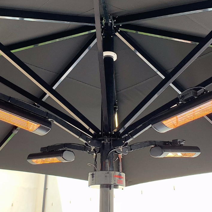 Trade Umbrellas and Parasols Food Trade professional umbrella with heating system