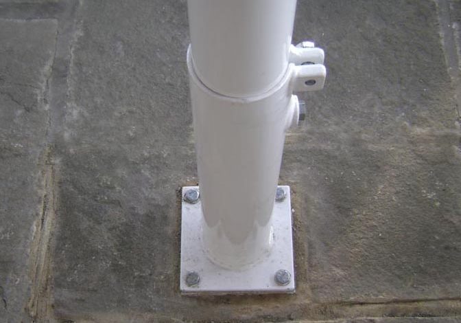 download Umbrella upper sleeve bolted to ground sleeve